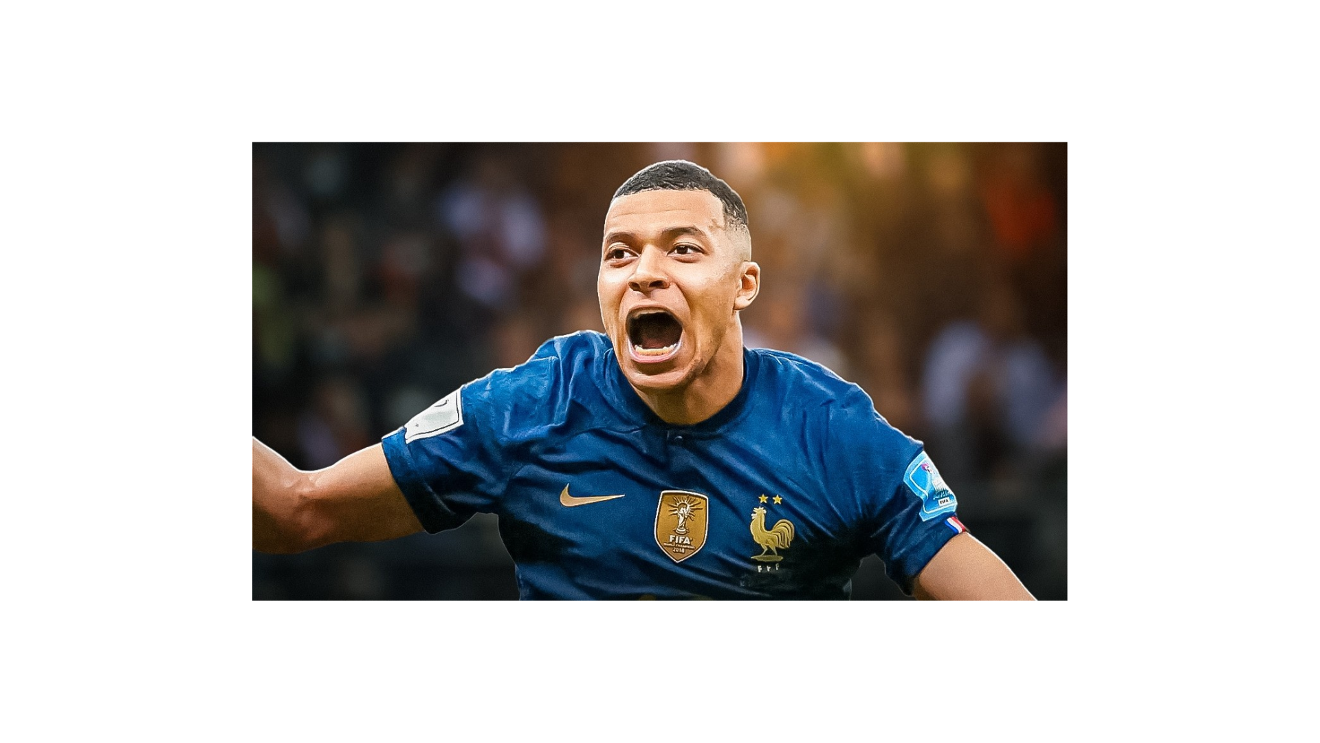 Kylian Mbappe celebrating during a football match in 2026